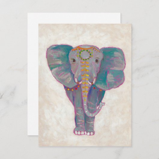 Zen Asian Elephant Briefkaart (Voorkant / Achterkant)