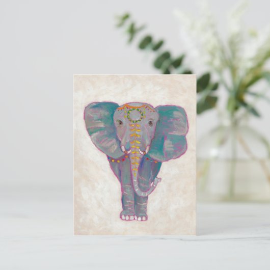 Zen Asian Elephant Briefkaart (Staand voorkant)