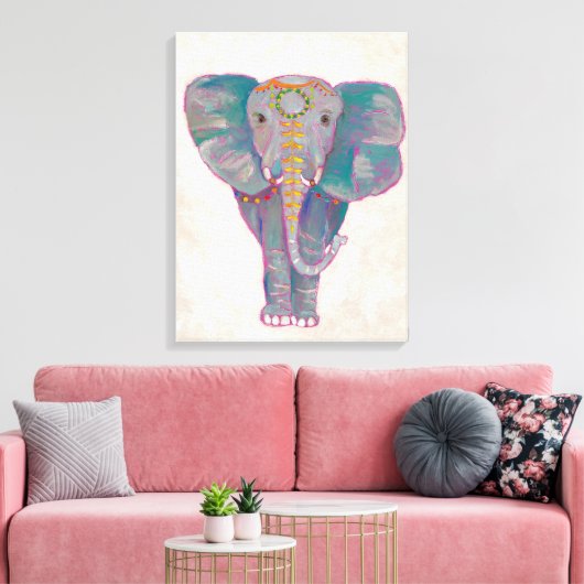 Zen Asian Elephant Canvas Afdruk (Insitu (Woonkamer))