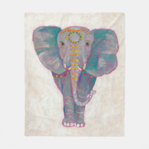 Zen Asian Elephant Fleece Deken