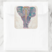 Zen Asian Elephant Vierkante Sticker (Tas)