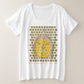 Zen Aziatische Gele Boeddha Offset op moderne Pop  Grote Maat T-shirt (Design voorkant)