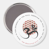 Zen Aziatische Rode Zon Yoga Moderne Kalligrafie O Magneet (Voorkant / Achterkant)