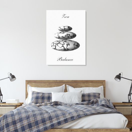 Zen Balance Canvas Afdruk (Insitu (Slaapkamer))