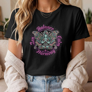 Zen Balans Kalme Harmonie Vlinder Meditatie T-shirt