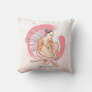 Zen Ballet Flow – Minimalistische Danser Kussen