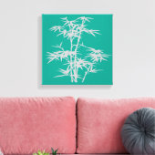 Zen bamboe Aziatische stijl bamboe kunst Canvas Afdruk (Insitu (Woonkamer))