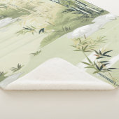 Zen Bamboe Bos Botanisch Patroon (1) Sherpa Deken (3/4)