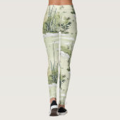 Zen Bamboe Bos Botanisch Patroon (2) Leggings (Achterkant)