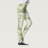 Zen Bamboe Bos Botanisch Patroon (2) Leggings (Rechts)