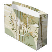 Zen Bamboe Bos Botanisch Patroon (3) Groot Cadeauzakje (Achterkant Gekanteld)