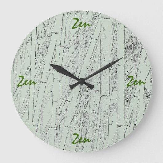 'Zen Bamboe' Wandklok (Voorkant)
