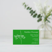 Zen Bamboe Wellness Professioneel Branding Visitekaartje (Staand voorkant)