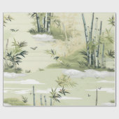 Zen Bamboebos Botanisch Patroon (1) Cadeaupapier (Vlak)