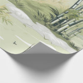 Zen Bamboebos Botanisch Patroon (1) Cadeaupapier (Hoek)