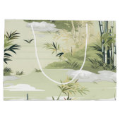 Zen Bamboebos Botanisch Patroon (1) Groot Cadeauzakje (Achterkant)