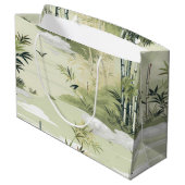 Zen Bamboebos Botanisch Patroon (1) Groot Cadeauzakje (Achterkant Gekanteld)