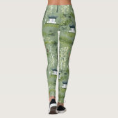 Zen Bamboebos Botanisch Patroon (1) Leggings (Achterkant)