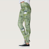 Zen Bamboebos Botanisch Patroon (1) Leggings (Links)