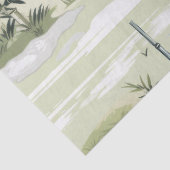 Zen Bamboebos Botanisch Patroon (1) Tissuepapier (Detail)