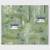 Zen Bamboebos Botanisch Patroon (2) Cadeaupapier (Vlak)