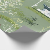 Zen Bamboebos Botanisch Patroon (2) Cadeaupapier (Hoek)
