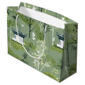 Zen Bamboebos Botanisch Patroon (2) Groot Cadeauzakje (Achterkant Gekanteld)