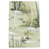 Zen Bamboebos Botanisch Patroon (2) Medium Cadeauzakje (Voorkant)