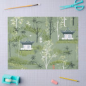 Zen Bamboebos Botanisch Patroon (2) Tissuepapier (Craft)