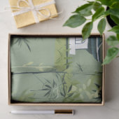 Zen Bamboebos Botanisch Patroon (2) Tissuepapier (Geschenk)