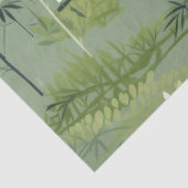 Zen Bamboebos Botanisch Patroon (2) Tissuepapier (Detail)