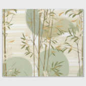 Zen Bamboebos Botanisch Patroon (3) Cadeaupapier (Vlak)