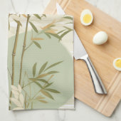 Zen Bamboebos Botanisch Patroon (3) Theedoek (Quarter Fold)