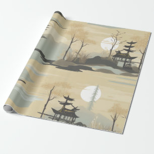 Zen Bamboebos Botanisch Patroon (4) Cadeaupapier