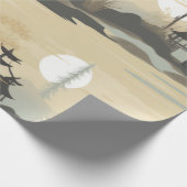 Zen Bamboebos Botanisch Patroon (4) Cadeaupapier (Hoek)