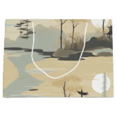 Zen Bamboebos Botanisch Patroon (4) Groot Cadeauzakje (Voorkant)