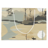 Zen Bamboebos Botanisch Patroon (4) Groot Cadeauzakje (Achterkant)