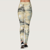 Zen Bamboebos Botanisch Patroon (4) Leggings (Achterkant)
