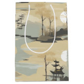 Zen Bamboebos Botanisch Patroon (4) Medium Cadeauzakje (Voorkant)