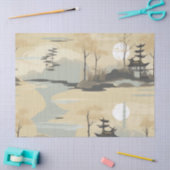 Zen Bamboebos Botanisch Patroon (4) Tissuepapier (Craft)