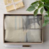 Zen Bamboebos Botanisch Patroon (4) Tissuepapier (Geschenk)