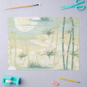 Zen Bamboebos Botanisch Patroon (5) Tissuepapier (Craft)