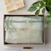Zen Bamboebos Botanisch Patroon (5) Tissuepapier (Geschenk)