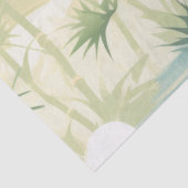 Zen Bamboebos Botanisch Patroon (5) Tissuepapier (Detail)
