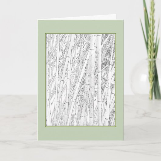 'Zen Bamboo' blanco wenskaart Kaart (Voorkant)