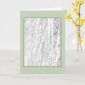 'Zen Bamboo' blanco wenskaart Kaart (Gele Bloem)