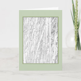 "Zen Bamboo" Blank Wenskaart Kaart