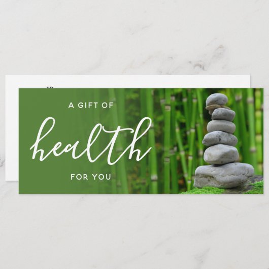 Zen Bamboo Chiropractic Care Cadeat Certificate (Voorkant / Achterkant)