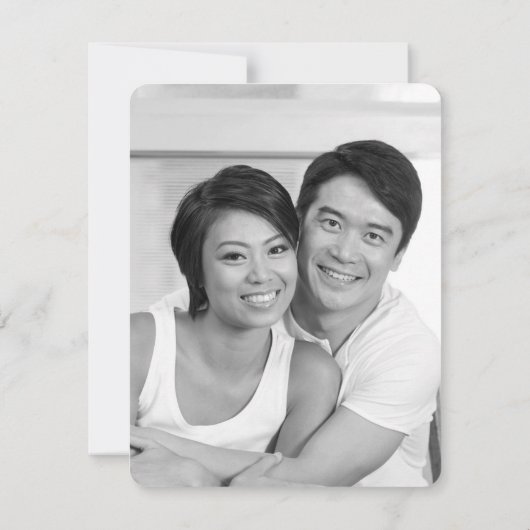 Zen Bamboo Double Happiness Chinese Save the Date Kaart (Achterkant)