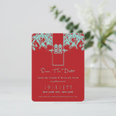 Zen Bamboo Double Happiness Chinese Save the Date Kaart (Staand voorkant)